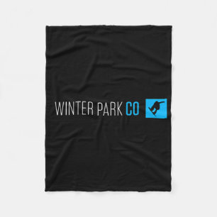 Winter Park Colorado Snowboard Box Type Fleece Blanket