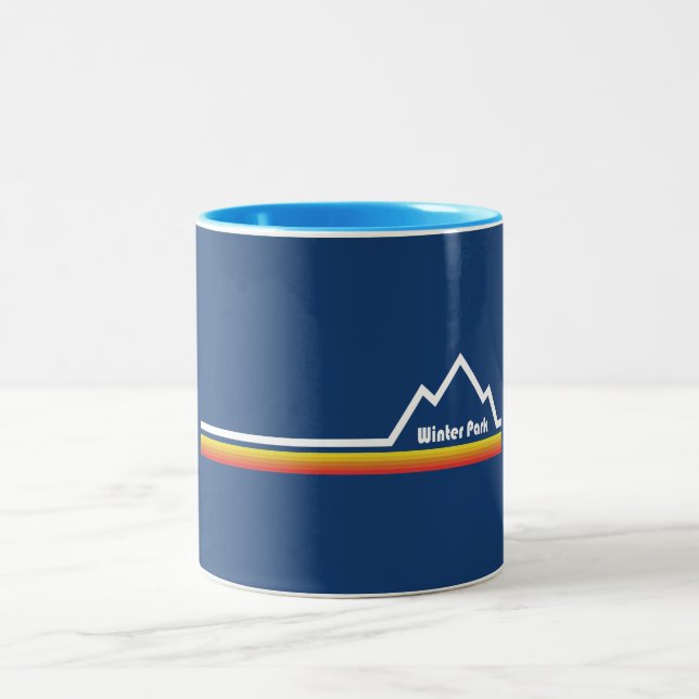 Winter Park, Colorado Two-Tone Coffee Mug (Center)