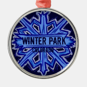 Winter Park Colorado winter snowflake ornament