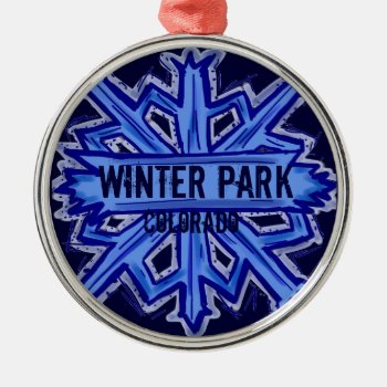 Winter Park Colorado Winter Snowflake Ornament by ArtisticAttitude at Zazzle