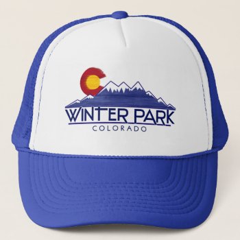 Winter Park Colorado Wood Mountains Hat by ColoradoCreativity at Zazzle