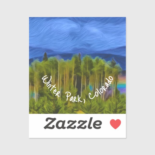 Winter Park Rainbow Patch Sticker (Sheet)