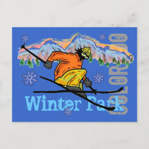 Winter Park ski postcard