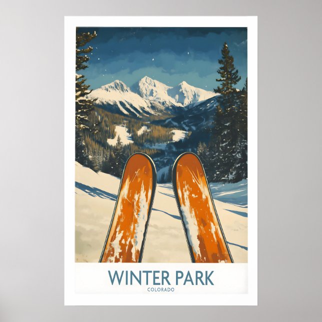 Winter Park Wall Art - Colorado Ski Poster 1 (Front)