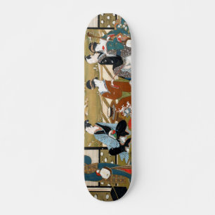 Winter Party by Utagawa Toyoharu woodblock japan Skateboard