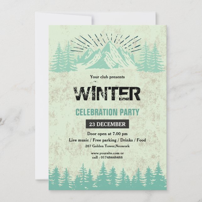 Winter Party Invitation (Front)
