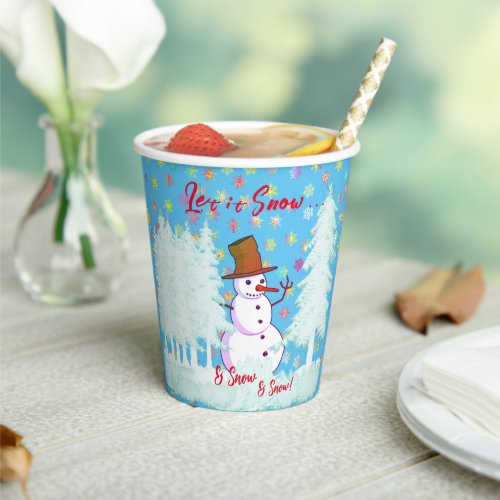Winter Party Snow Day Dinner Holiday Paper Cups