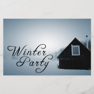 winter party : snowed in cabin flyer