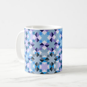Winter patchwork star coffee mug