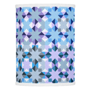 Winter patchwork star lamp shade