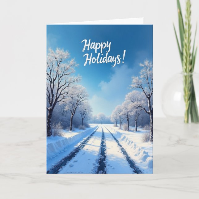 Winter Path Christmas Card (Front)