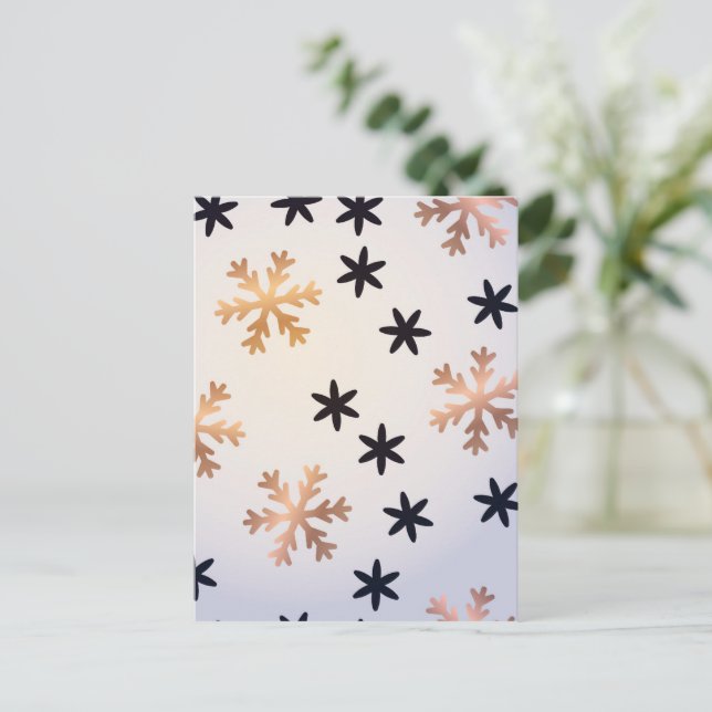 Winter Pattern 12 Postcard (Standing Front)