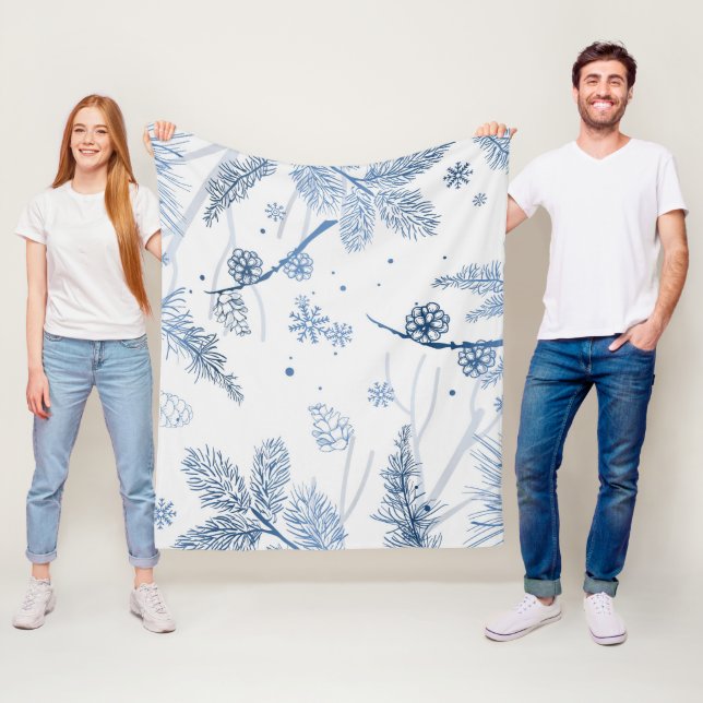 Winter Pattern 2 Fleece Blanket (In Situ)