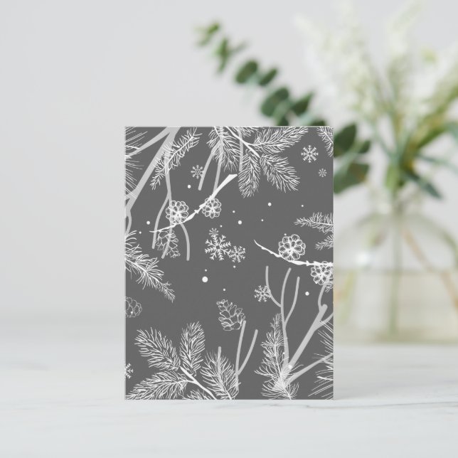 Winter Pattern 4 Postcard (Standing Front)