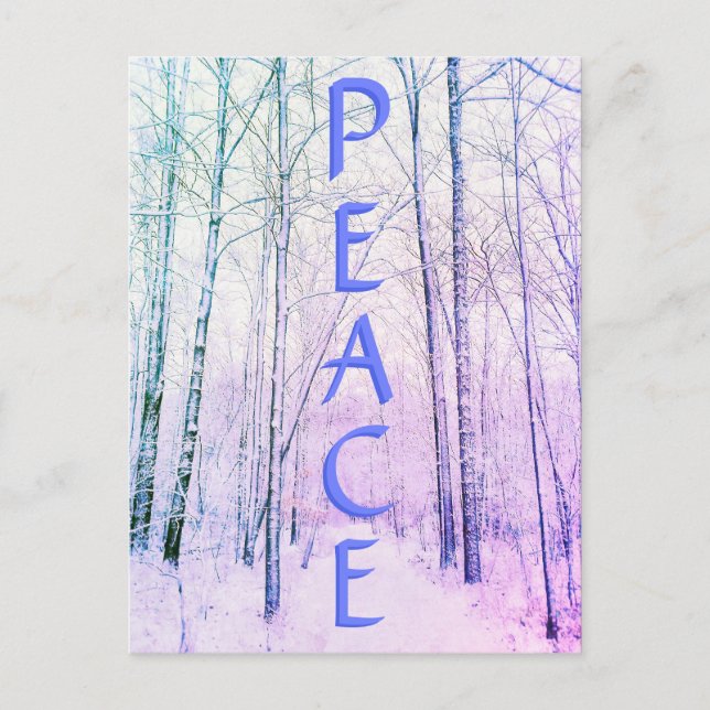 WINTER PEACE2 LIGHT POSTCARD (Front)