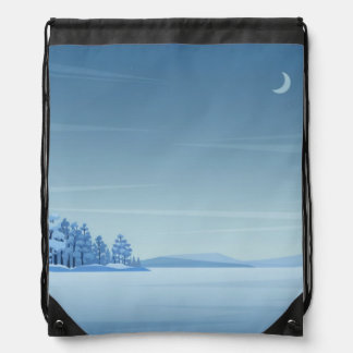 Winter Peace Drawstring Backpack