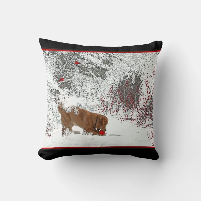 Winter Peace Throw Pillow (Front)