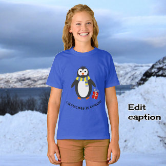 Winter penguin cute playful customize T-Shirt