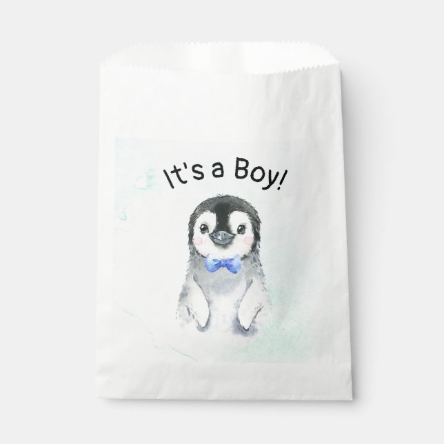 Winter Penguin  Favor Bag (Front)