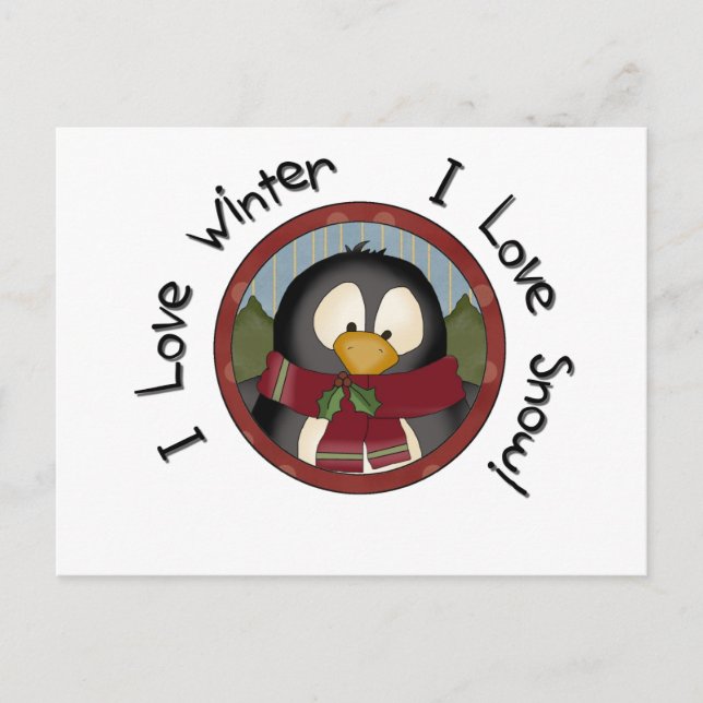 Winter Penguin Holiday Tshirts and Gifts (Front)