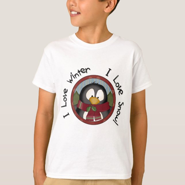 Winter Penguin Holiday Tshirts and Gifts (Front)