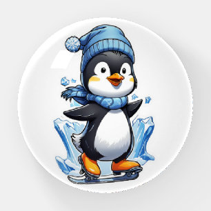 Winter Penguin Ice Staking Paperweight