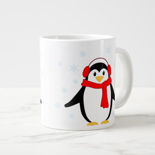 Winter Penguin Large Coffee Mug