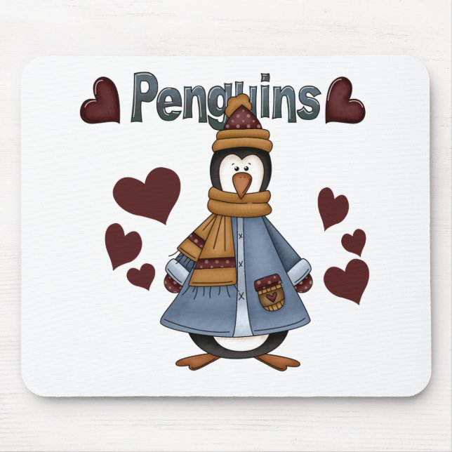 Winter Penguin Tshirts and Gifts Mouse Pad (Front)