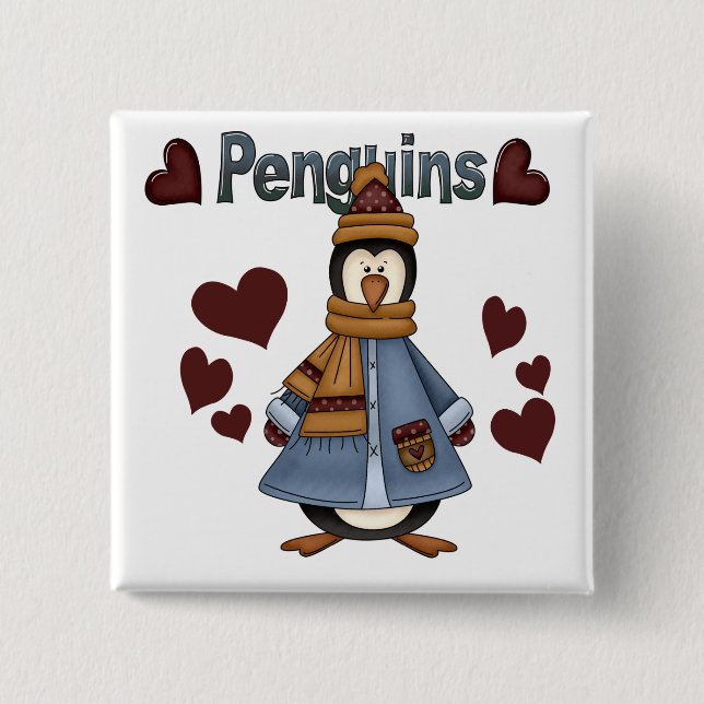 Winter Penguin Tshirts and Gifts Pinback Button (Front)