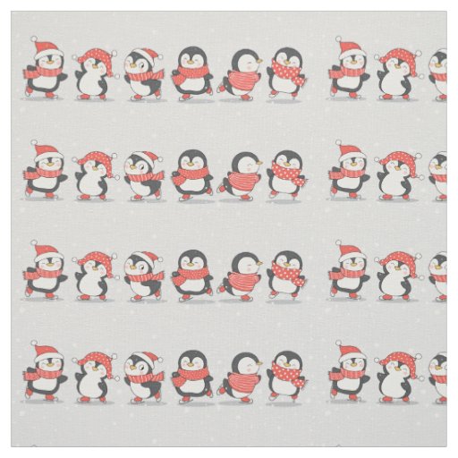 Winter Penguins fabric