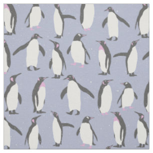 Winter Penguins seamless pattern + your ideas Fabric