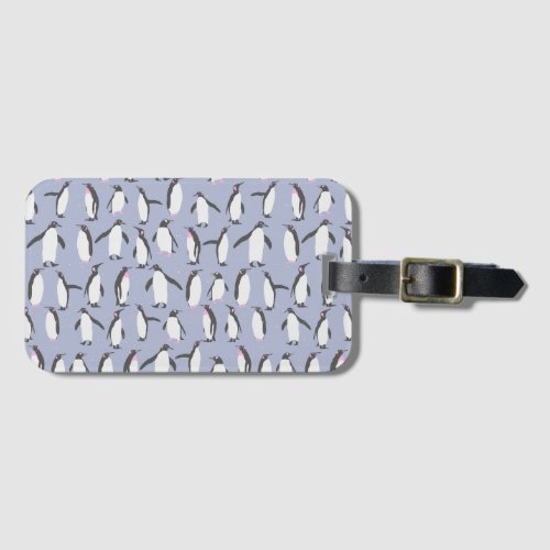 Winter Penguins seamless pattern  your ideas Luggage Tag