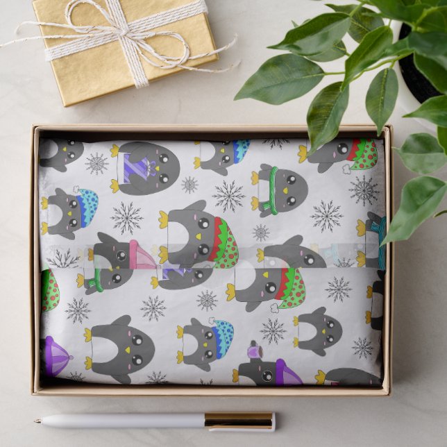 Winter Penguins Tissue Paper (Gift)