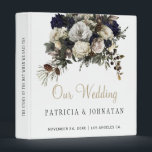 Winter peonies elegant bouquet wedding album 3 ring binder<br><div class="desc">Editable text wedding album binder featuring white ivory peony roses bouquets with seasonal winter foliage, pinecones and leaves, and a chic gold calligraphy script. Easy to personalize with your text! Keep your memories of your big day in a beautiful custom album! For coordinated wedding items please see the whole collection...</div>