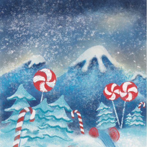 Winter Peppermint Land Greeting Card