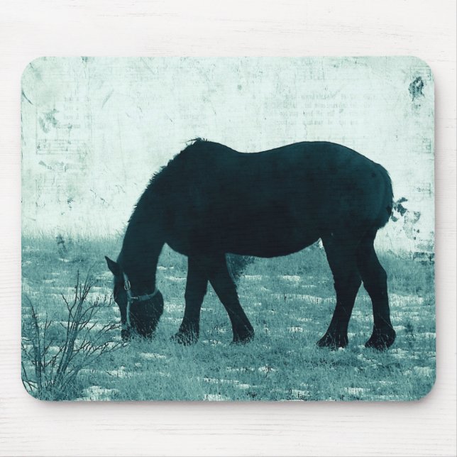Winter Percheron Mouse Pad (Front)