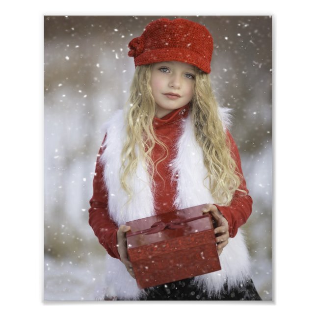 Winter Personalize Template 8 x 10 Ready To Frame Photo Print (Front)