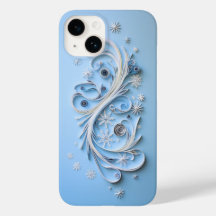 Winter Phone Case | Snowflakes and Ribbon