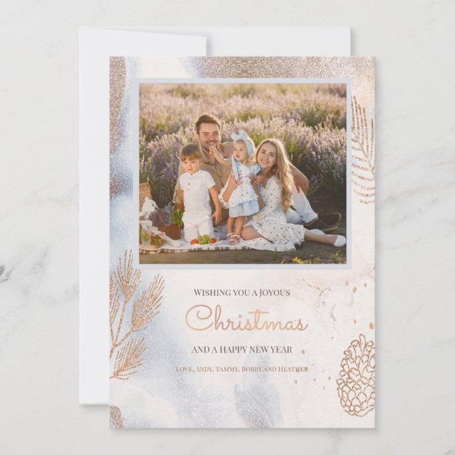 Winter Photo Holiday Greeting Card (Front)