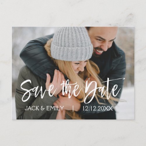 Winter Photo Save the Date Card