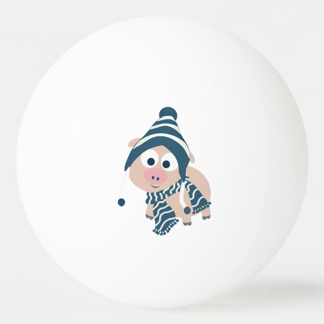 Winter Pig Ping-Pong Ball (Front)