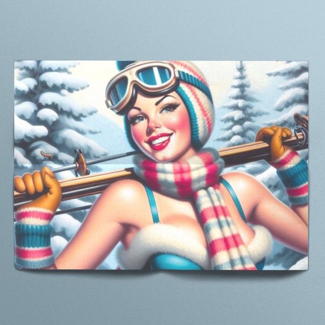 Winter Pin-up Girl Tissue Paper (Creator Uploaded)