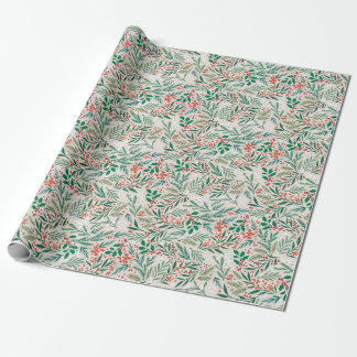 Winter Pine Branch Wrapping Paper
