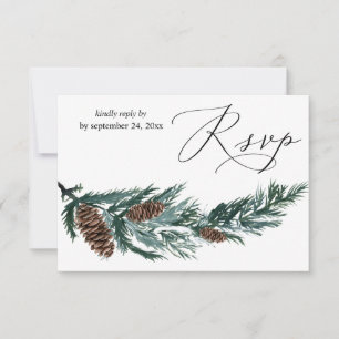 Winter Pine Cone & Greenery with Meal RSVP