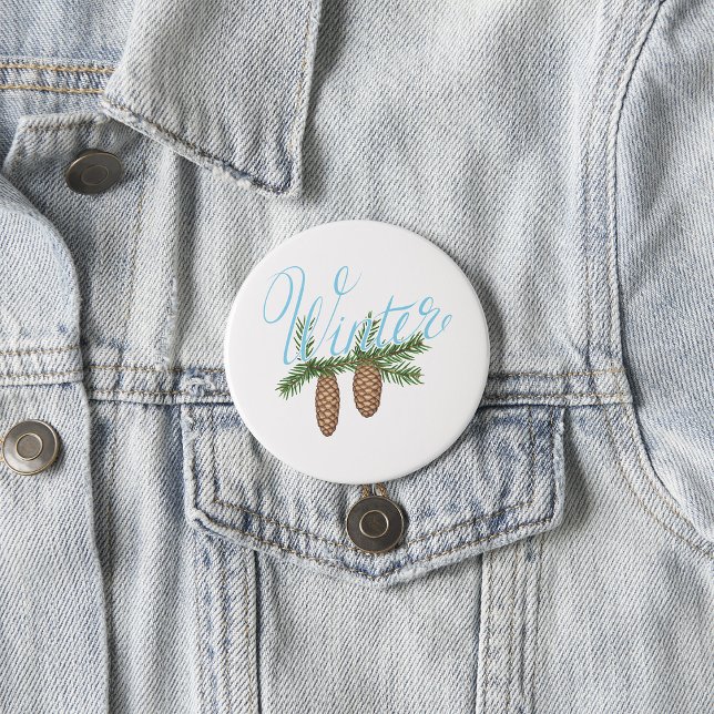 Winter Pine Cones Button (Creator Uploaded)