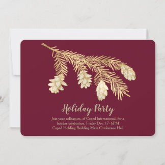 Winter Pine Corporate Holiday Party Invitation