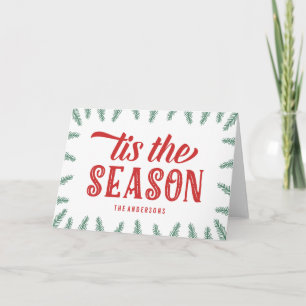 Winter Pine   Folded Greeting Card