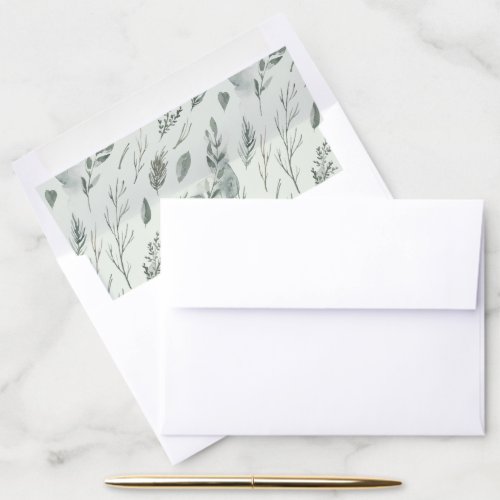 Winter Pine  Holiday Envelope Liner