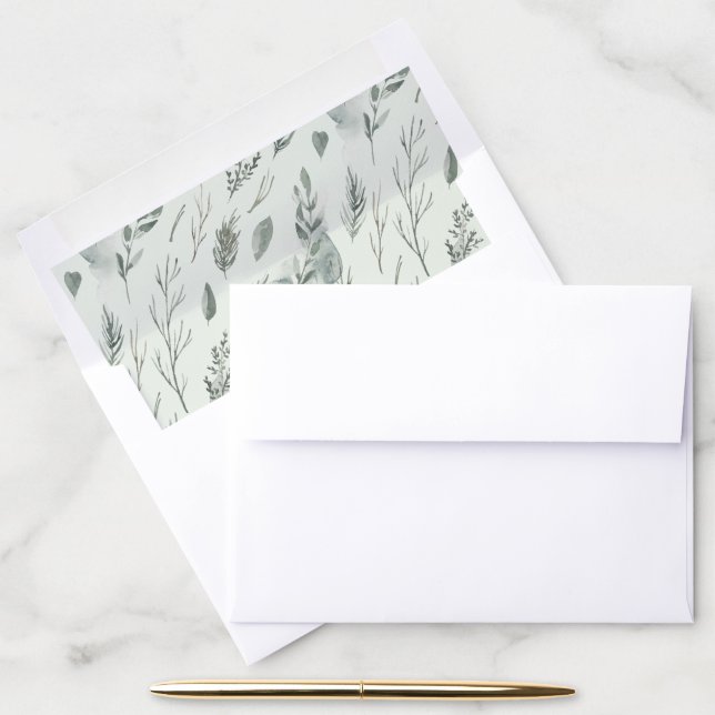 Winter Pine | Holiday Envelope Liner (Desk)