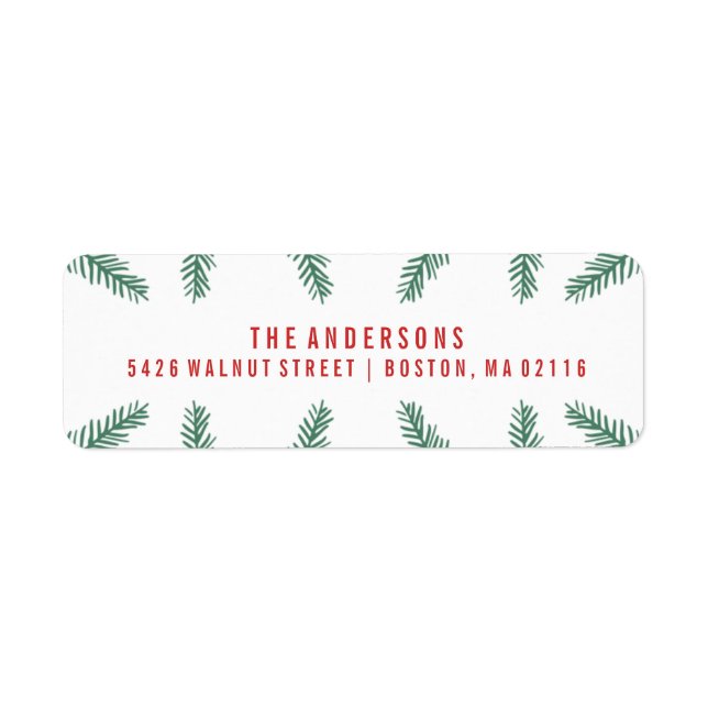 Winter Pine | Holiday Label (Front)